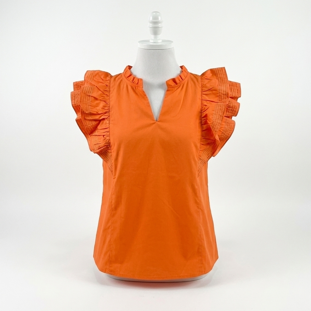 NEW SHE + SKY women's citrus bliss top in orange
